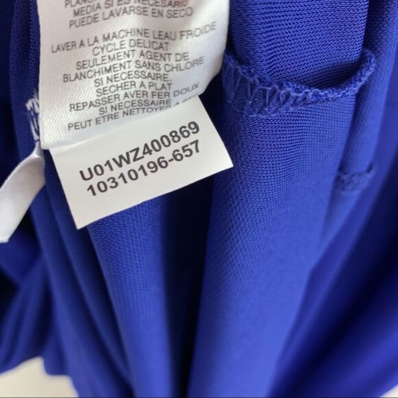 JONES NEW YORK Plus-Size Cobalt Blue V-Neck Long Sleeve Cocktail Dress Sz 3X NWT - Picture 13 of 14